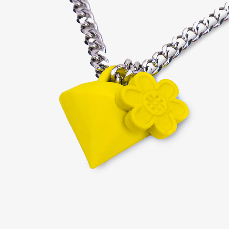 WTP "DIAMOND BLOOM" NECKLACE | LEMON YELLOW