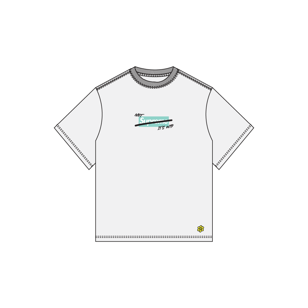 WTP "NOT SUPREME" Tshirt | White