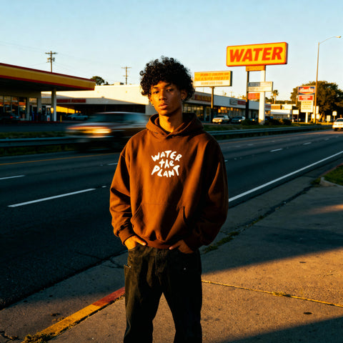 SMILEYWORLD® LOGO HOODIE | BROWN