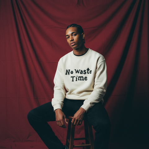 WTP No Waste Time Sweatshirt | Flat White