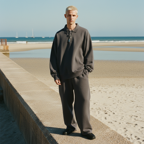 Blanks L/S Polo | Dusk