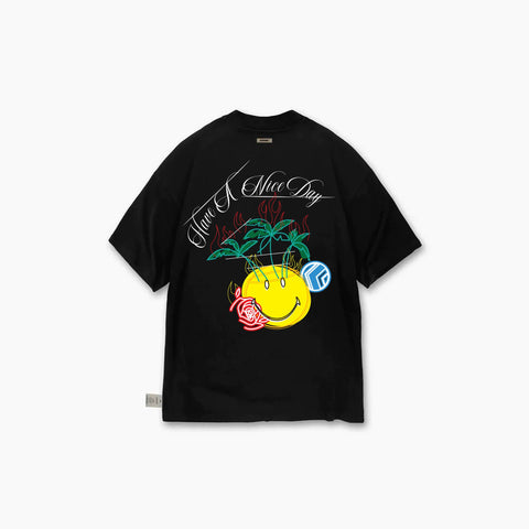 NU x Smiley Sketch Tshirt | Black